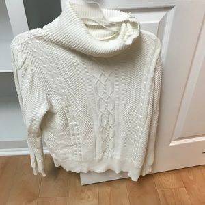 White turtleneck sweater